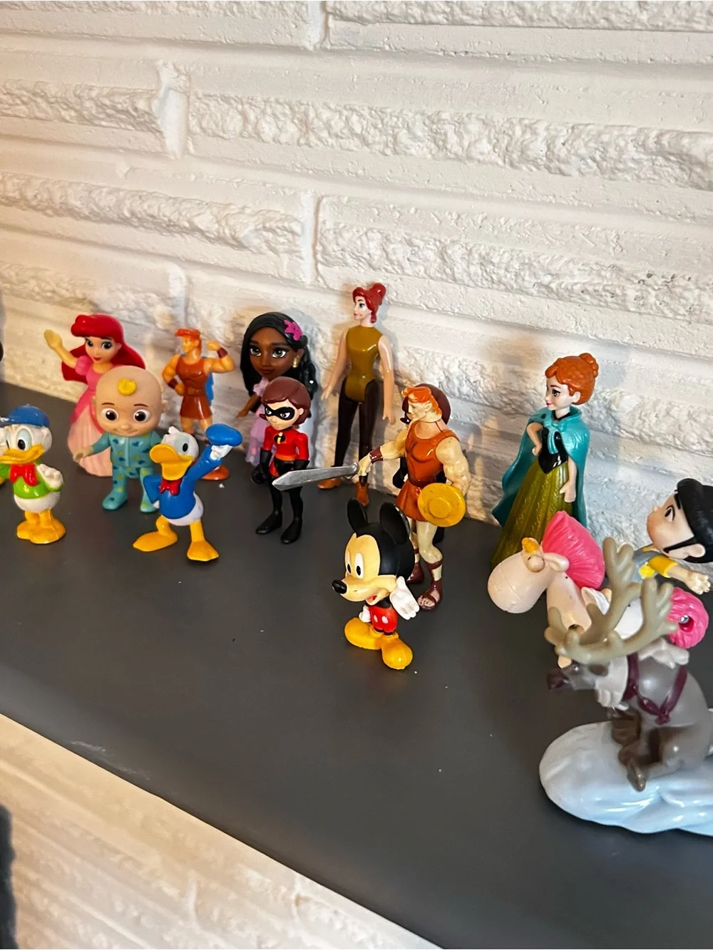 Disney Pixar Action Figures Lot Of 15 Hercules Mickey Princesses Agnes  2”-3.75”
